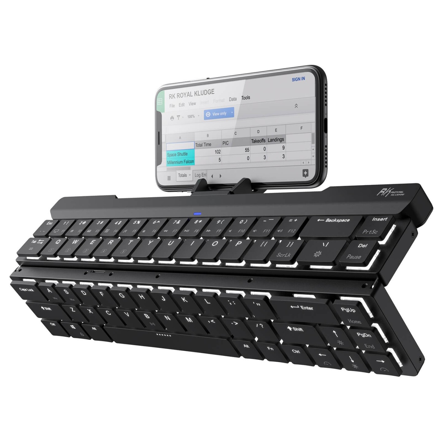 Royal Kludge RK925 – Clavier mécanique pliable sans fil 65 % low profile