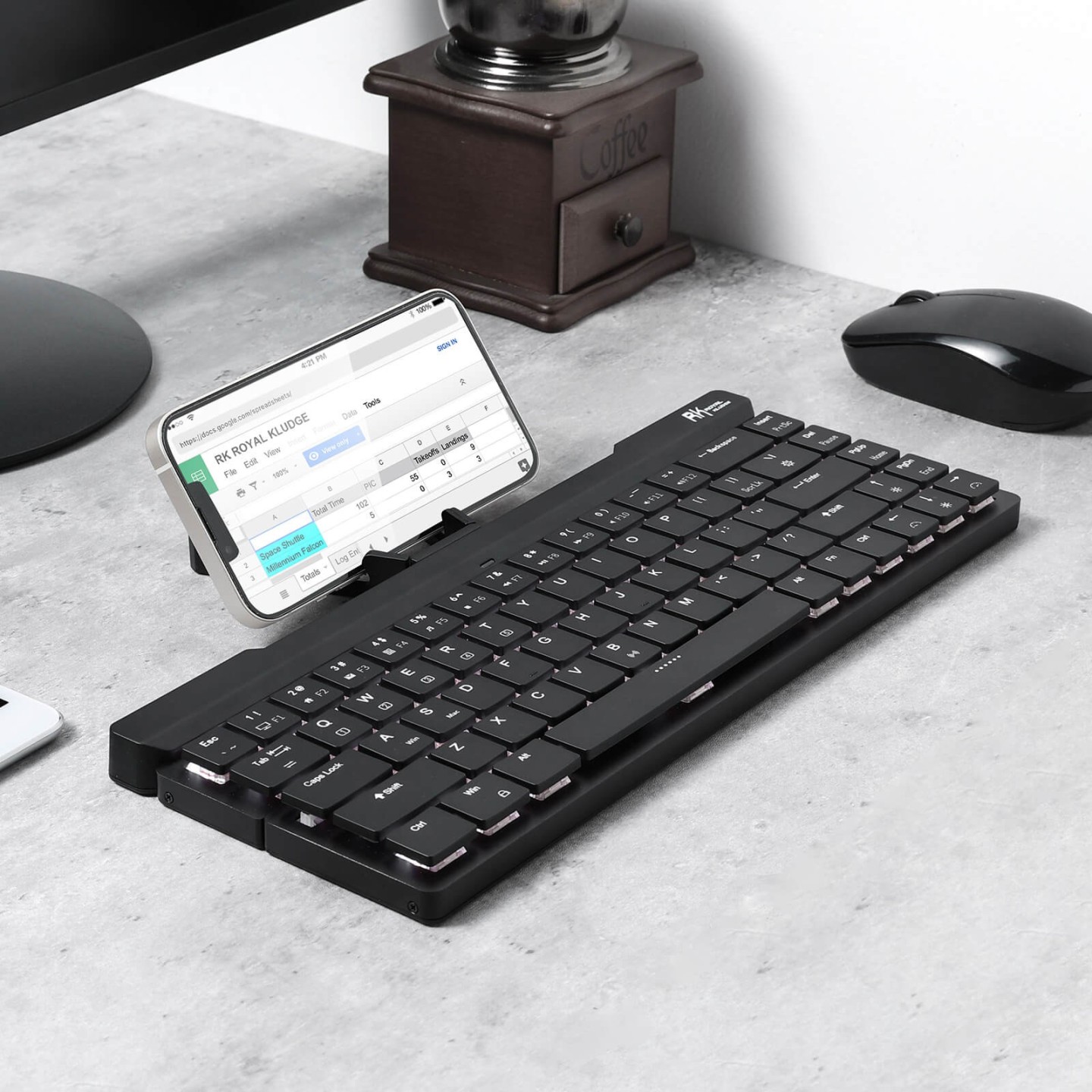 Royal Kludge RK925 – Clavier mécanique pliable sans fil 65 % low profile