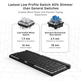 Royal Kludge RK925 – Clavier mécanique pliable sans fil 65 % low profile