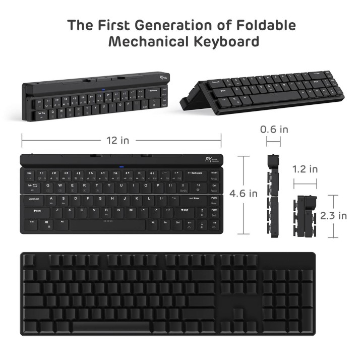 Royal Kludge RK925 – Clavier mécanique pliable sans fil 65 % low profile