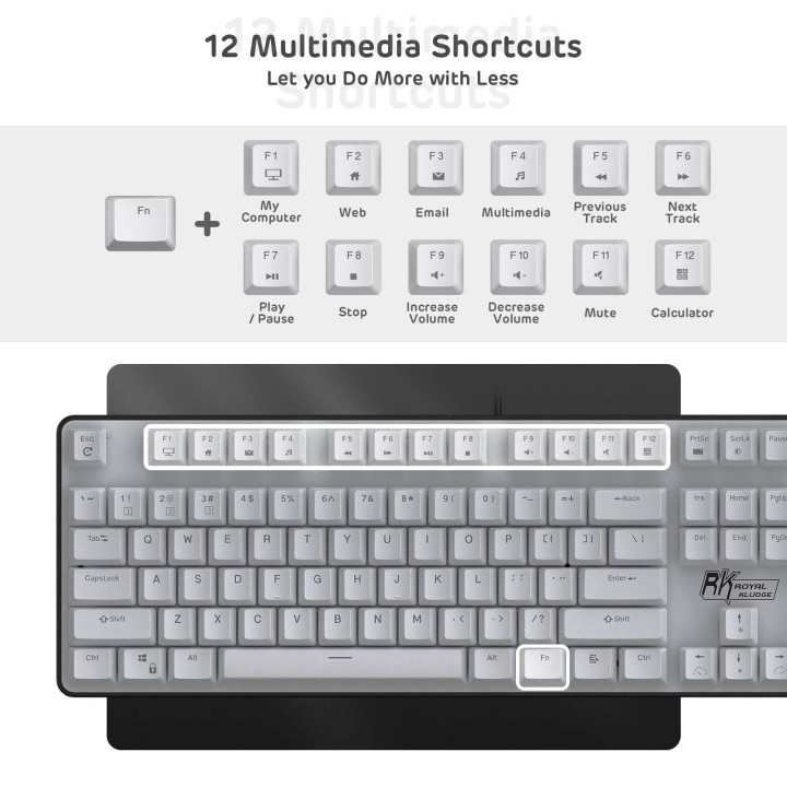 Royal Kludge RK920 – Clavier mécanique full size filaire, rétroéclairage RGB