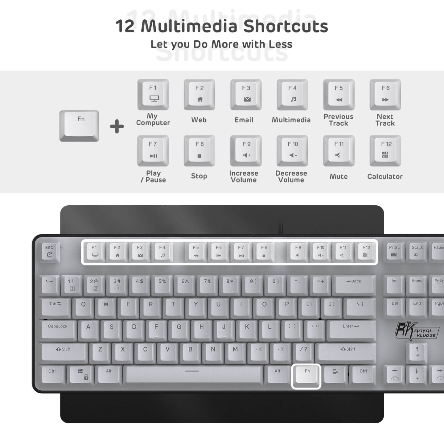 Royal Kludge RK920 – Clavier mécanique full size filaire, rétroéclairage RGB