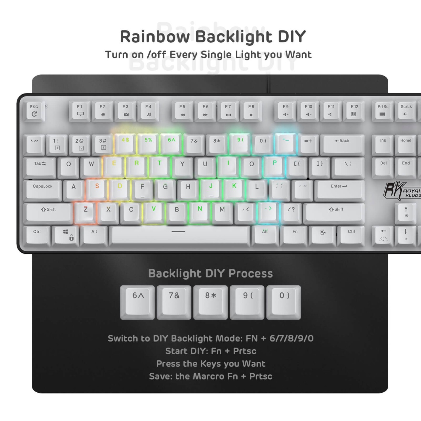 Royal Kludge RK920 – Clavier mécanique full size filaire, rétroéclairage RGB