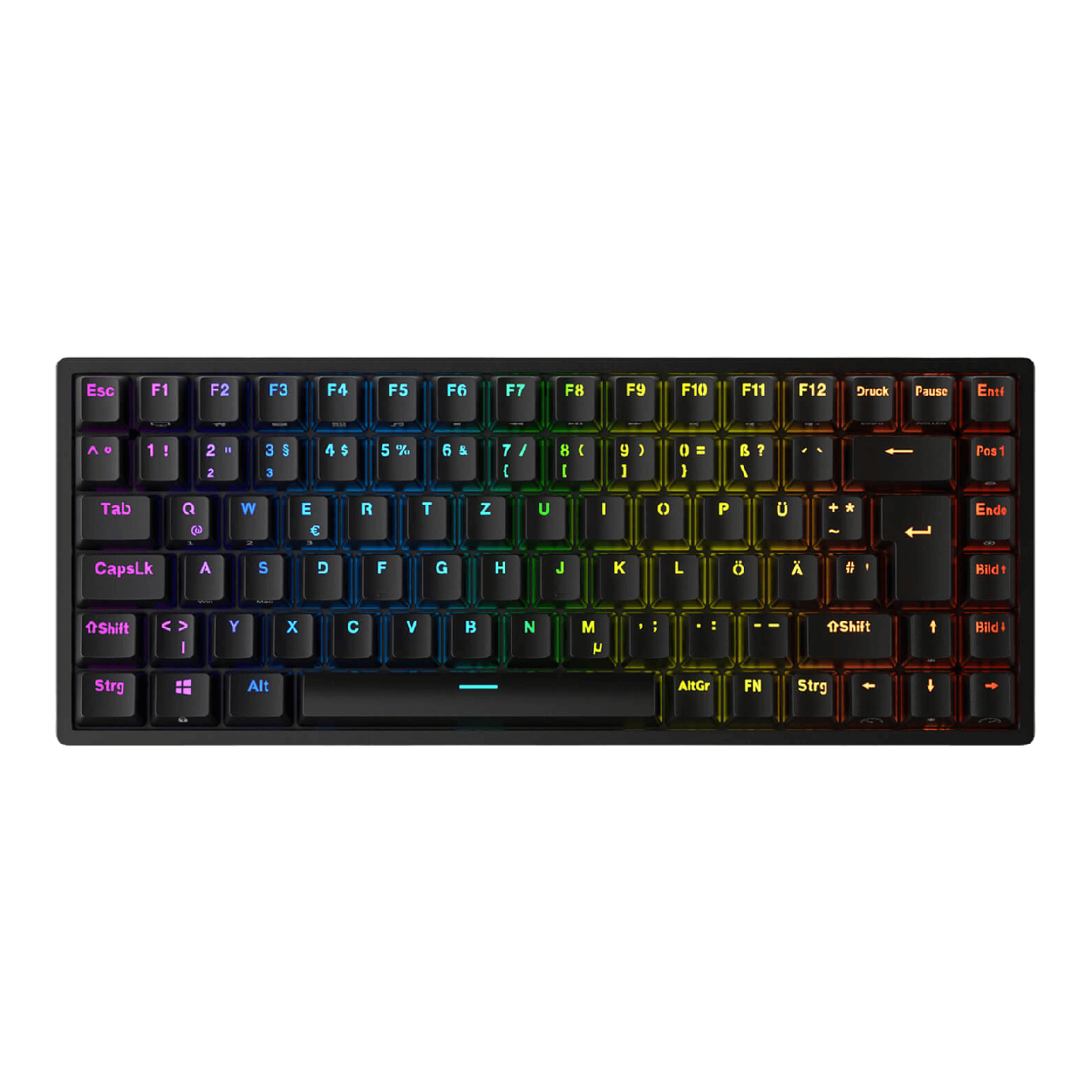 Royal Kludge RK84 – Clavier mécanique sans fil 75 % (84 touches) avec hub USB