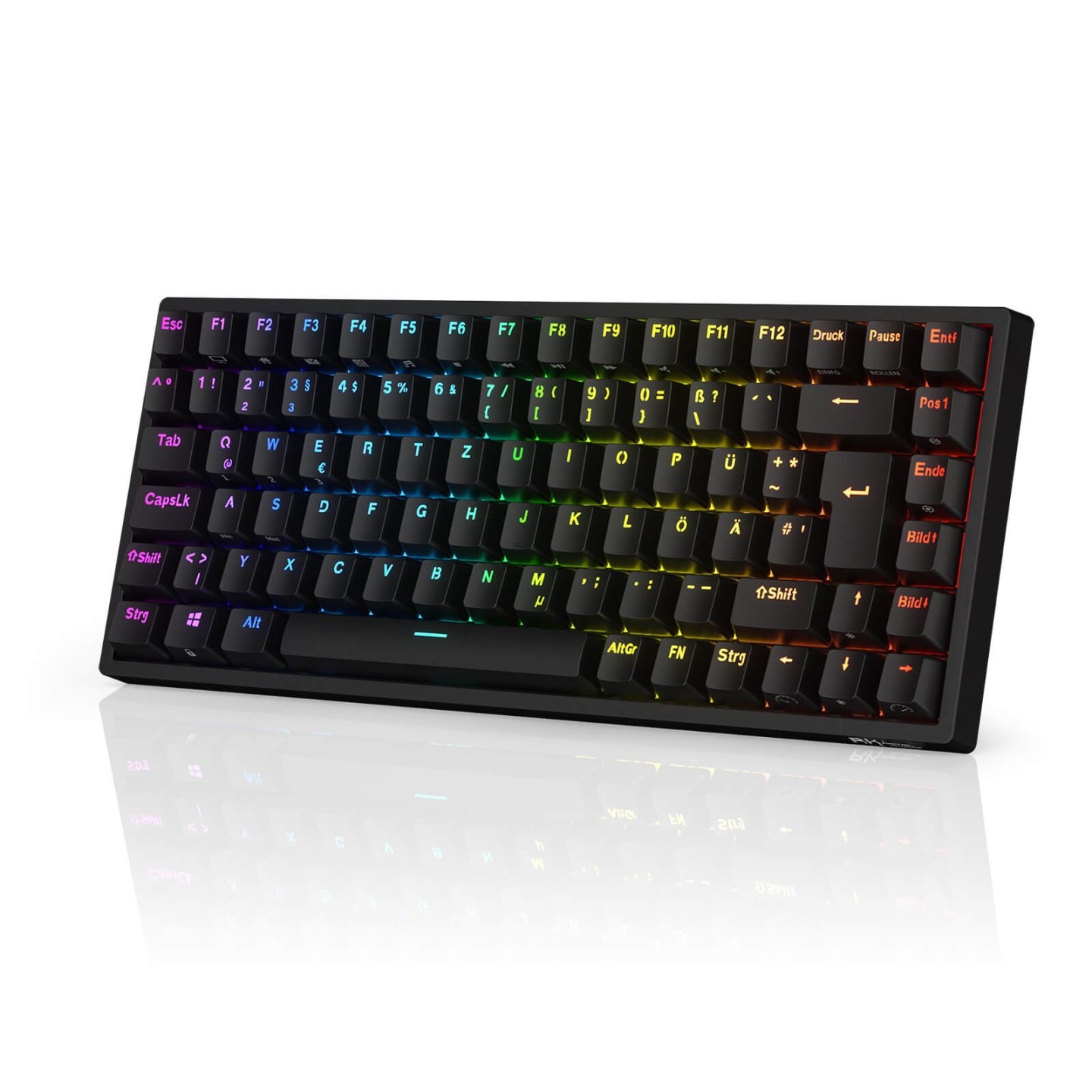 Royal Kludge RK84 – Clavier mécanique sans fil 75 % (84 touches) avec hub USB