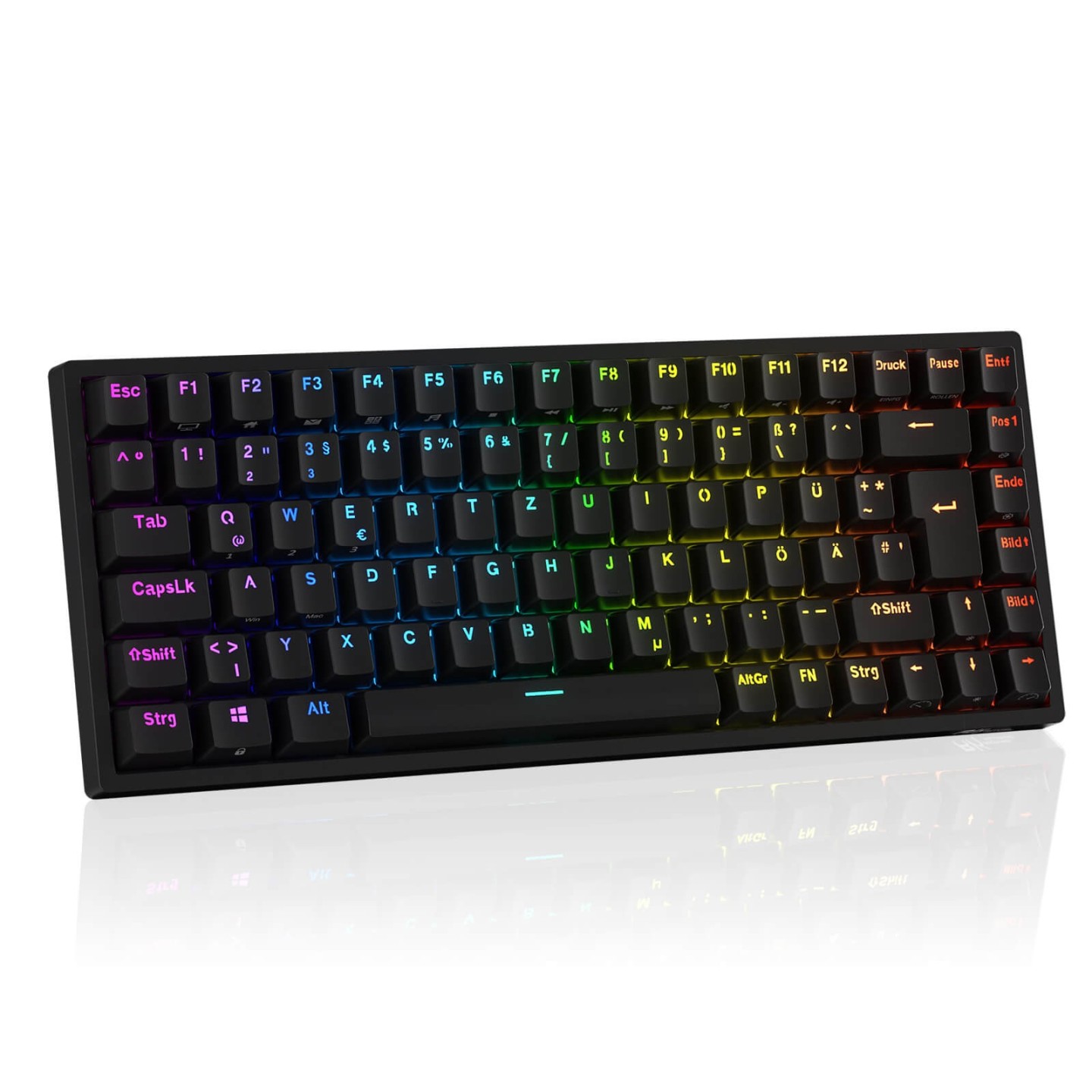 Royal Kludge RK84 – Clavier mécanique sans fil 75 % (84 touches) avec hub USB
