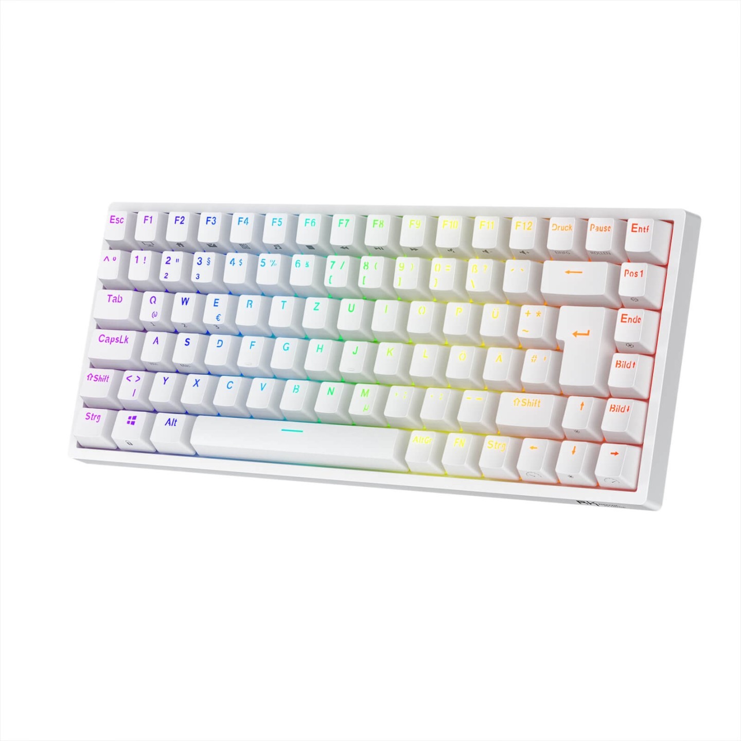 Royal Kludge RK84 – Clavier mécanique sans fil 75 % (84 touches) avec hub USB