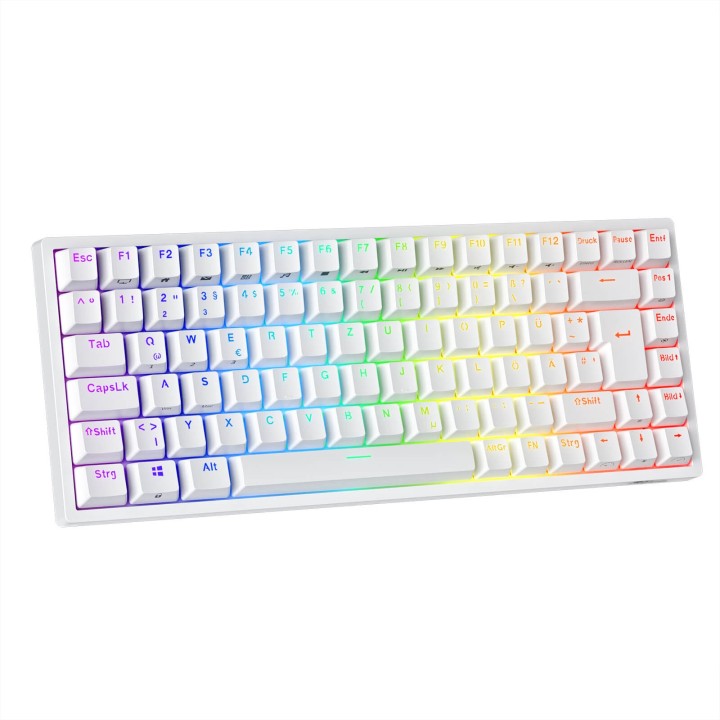 Royal Kludge RK84 – Clavier mécanique sans fil 75 % (84 touches) avec hub USB