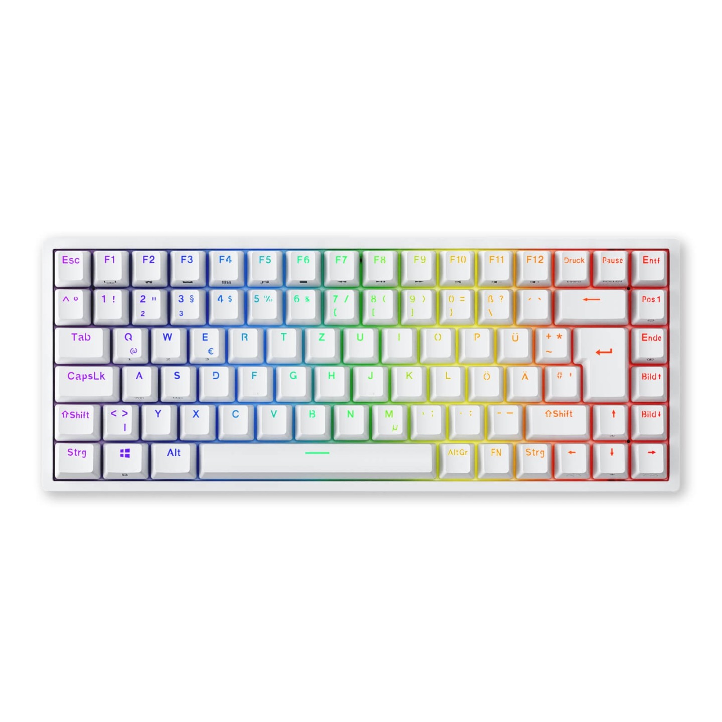 Royal Kludge RK84 – Clavier mécanique sans fil 75 % (84 touches) avec hub USB