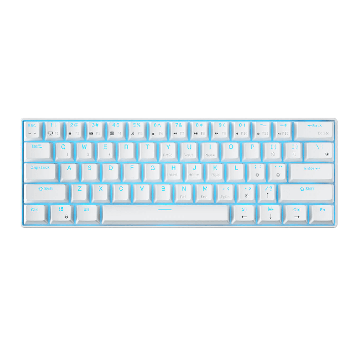 Royal Kludge RK61 – Clavier mécanique sans fil 60 % (rétroéclairage monochrome)