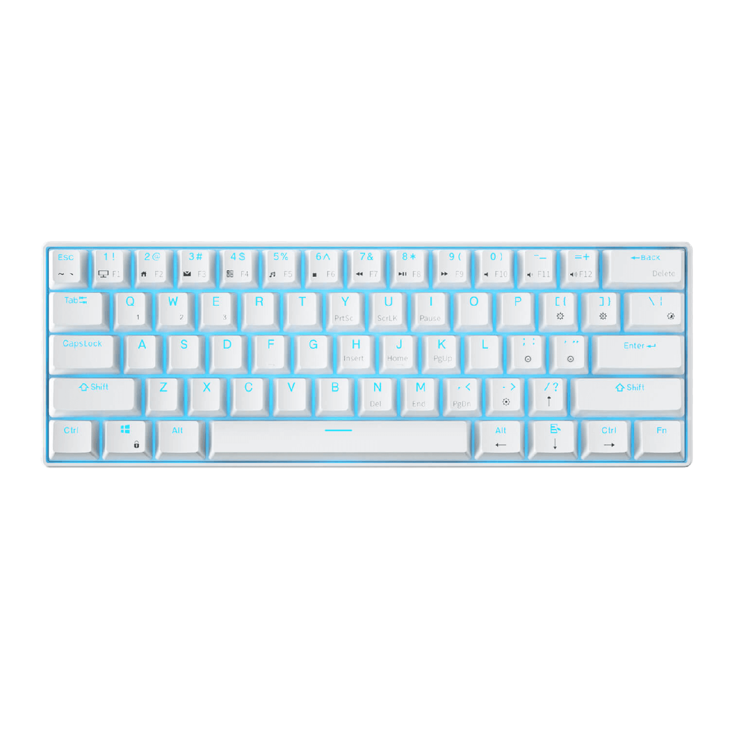 Royal Kludge RK61 – Clavier mécanique sans fil 60 % (rétroéclairage monochrome)