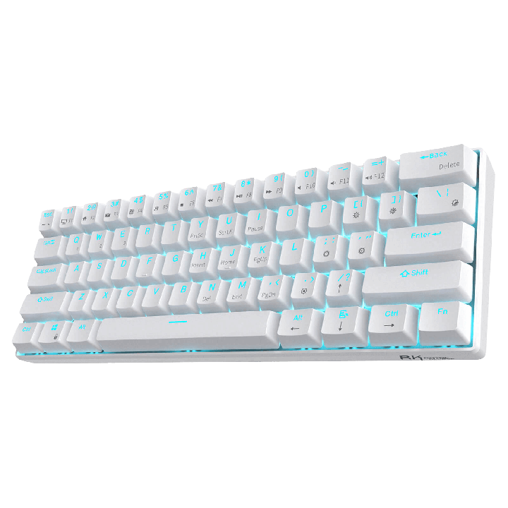 Royal Kludge RK61 – Clavier mécanique sans fil 60 % (rétroéclairage monochrome)