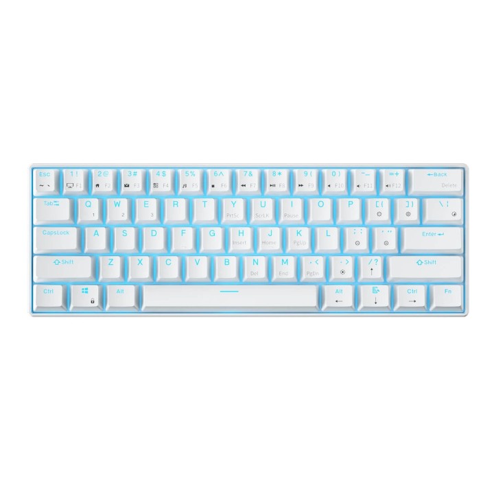 Royal Kludge RK61 – Clavier mécanique sans fil 60 % (rétroéclairage monochrome)