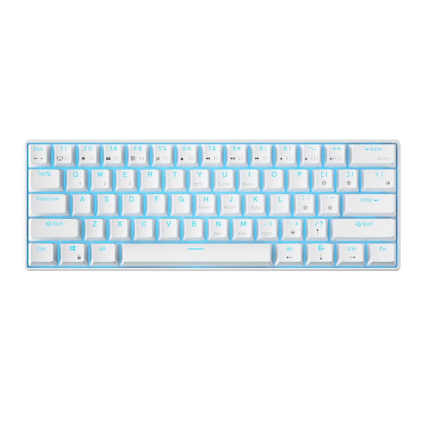Royal Kludge RK61 – Clavier mécanique sans fil 60 % (rétroéclairage monochrome)