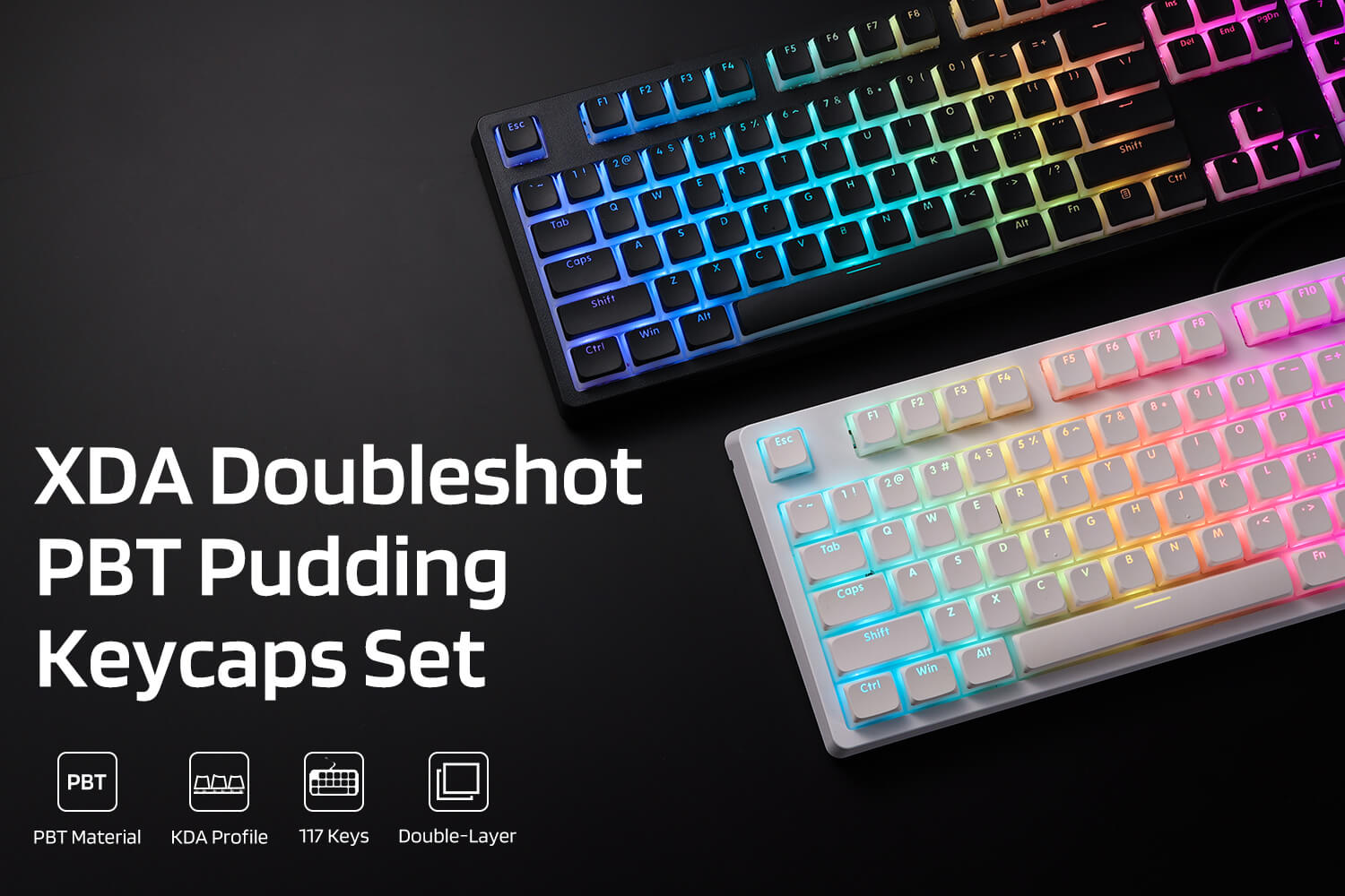 Keycaps XDA translucides rétroéclairés