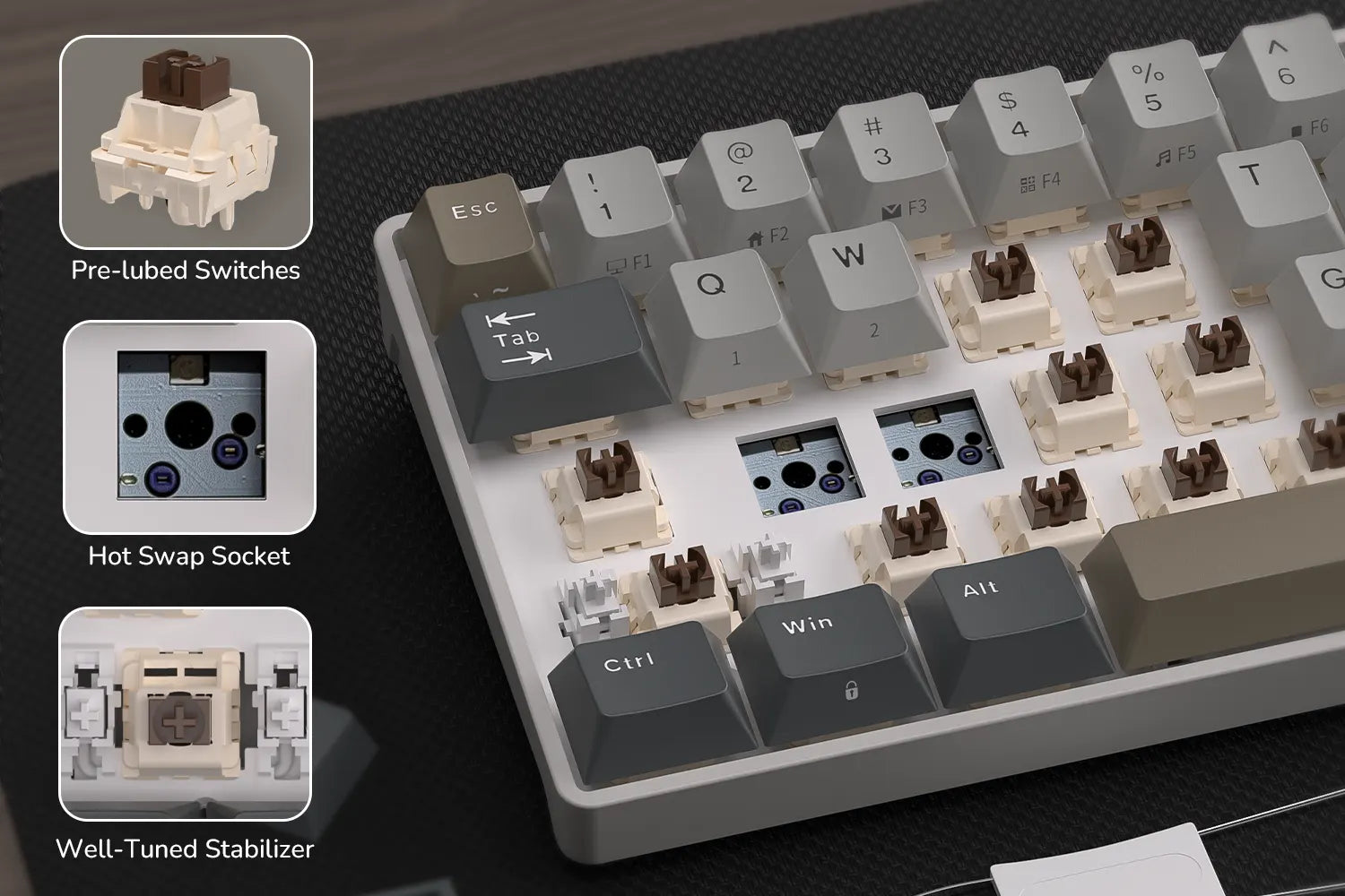 Clavier mécanique entièrement hot-swap