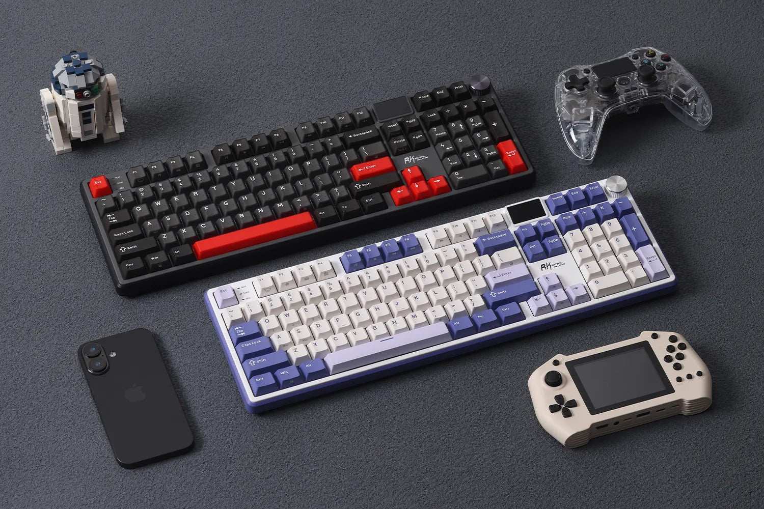 Structure top-mounted et keycaps PBT